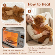 25" | 4.5 Pounds Highland Cow Weighted Stuffed Animals for Kid Adult, Microwavable Stuffed Animal Unscented, Cute Coolable Heatable Weighted Plush Warm Gifts for Christmas Birthday, Large Highland Cow