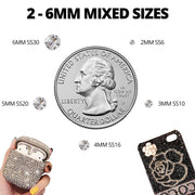 35000Pcs Red Rhinestones for Bedazzling, Siam Flatback Bedazzle Gems Stones | 2,3,4,5,6mm Resin Crystals Bedazzler Kit Jewels Flat Back Gemstones with b-7000 Glue for Clothes Crafting Clothing Crafts