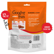 Good 'n' Fun Wings Long-Lasting Dog Treat Made With Real Protein, 12 oz | Premium Chicken, Pork and Beef Hide Chew, Supports Dental Health and Mental Stimulation, For Adult Dogs