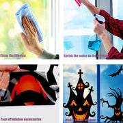 LOKIPA Halloween Window Clings - 7 Sheets Bats & Spiders Window Decals