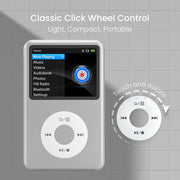 64Gb Mp3 Player with Bluetooth Y1 Portable Music Digital Players Supports Playlist Audiobook Video Nice Gadget for Kids Silver