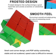 Giant Magic Cube 3x3, 18CM Extra Large Stickerless Puzzle Cube for All Ages | Stress Relief Educational Toy, Collectible Cube, Novelty Birthday Christmas Gift for Kids, Teens & Adults