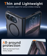 FNTCASE for iPhone Duo Case, Fit for Magsafe, Black | Screen Protector, Translucent Matte, Military Grade Drop Proof, Shockproof Protection Bumper, Protective Magnetic Phone Cover