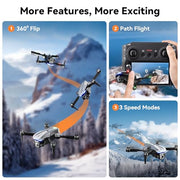 Drone with Camera for Adults, Brushless Quadcopter with Screen, 2 Batteries | 1080P HD camera, 4.5" LCD screen, altitude hold, gesture selfie, 3D flip, travel gift for kids teens, iOS Android