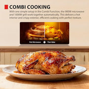 Toshiba 23L Black Mirror Digital Grill Microwave, 900W Countertop Microwave with 1000W Grill, Combination Cooking with 11 Power Levels, Auto Menus, Chef Defrost, Timer, Mirrored Front, MW3-EG23PFI(MB)