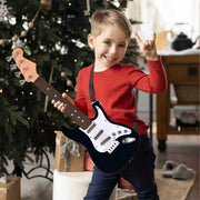 16 inch Guitar Musical Instrument Toy for Kids Boys Girls, 4 Strings Mini Guitar with Strap for Toddlers/ Beginner/ Children (Black)