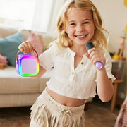 Kinglucky Mini Karaoke Machine for Kids, Top Birthday Gift for Girls Ages 3-12 Years Old, Kids' Personal Video Players Accessories with 2 Mics Singing Present Toy Purple
