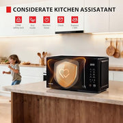 Toshiba 23L Black Mirror Digital Grill Microwave, 900W Countertop Microwave with 1000W Grill, Combination Cooking with 11 Power Levels, Auto Menus, Chef Defrost, Timer, Mirrored Front, MW3-EG23PFI(MB)