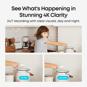 eufy Security 4K Indoor Camera E30, No Subscription, Pan and Tilt | AI Tracking, Color Night Vision, Pet/Baby/Nanny Camera with Two-Way Audio, Human/Pet Detection, Works with HomeKit (2-Pack)