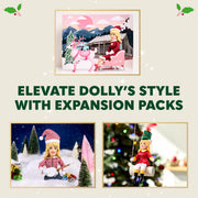 Dolly on the Holly Plush Doll - Holiday Dolly Parton Mantel Doll | Dolly Parton Plush Elf Collectible with Removable Red Dress, Santa Hat, Microphone and Guitar Accessories