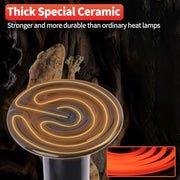 LUCKY HERP Reptile Heat Lamp - 100W Ceramic Heat Emitter Reptile Heat Lamp Bulbs (1 Pack), No Light Ceramic Heat Bulb, Heat Lamp for Reptiles Amphibian Chicken Pet Brooder Coop Lizard Turtle
