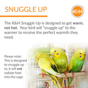 K&H Bird Heater, Snuggle-Up Warmer, Small 5x3in, Low Voltage, Gray