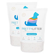 PrettyLitter Health Monitoring Cat Litter, Unscented, 2-Pack, 6 lb. Bags | Up to 2 Months Supply, Non-Clumping, Advanced Odor Control, Automatic Litter Box Compatible, Color Changing Silica Crystals