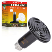 LUCKY HERP Reptile Heat Lamp - 100W Ceramic Heat Emitter Reptile Heat Lamp Bulbs (1 Pack), No Light Ceramic Heat Bulb, Heat Lamp for Reptiles Amphibian Chicken Pet Brooder Coop Lizard Turtle