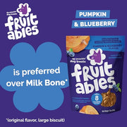 Fruitables Baked Dog Treats, Low Calorie Treats, Pumpkin & Blueberry, 12oz