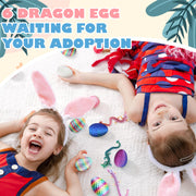 6PCS 3D Printed Dragon Eggs with Dragon Inside, Easter Basket Stuffers Mini Mystery Crystal Egg Fidget Toy, Surprise 3D Printed Animals Toy