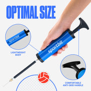 SPORTBIT Basketball Pump – Ball Pump for Sports Balls | Push & Pull Inflating System – Hand Pump for Basketball, Volleyball, Soccer & Football – Gifts, Court & Gym Ready