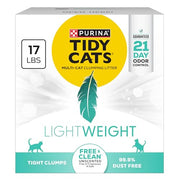 Purina Tidy Cats Low Dust Clumping Cat Litter, LightWeight Free & Clean Unscented, Multi Cat Litter - 17 lb. Box