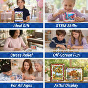 TOSY Picture Cube Halloween Spooky Fun: 6-in-1 Magnetic Picture Puzzle, 80 Blocks, 480 Puzzle Faces, 0.63 in, B052, Seamless UV Art, Display-Ready Frame, Collectible, STEM/STEAM Gift for Kids & Adults