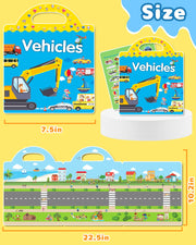 Benresive Reusable Sticker Book, Travel Stickers for Kids, Boys Girls Gift