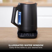 Ninja Perfect Temperature 1.7L Kettle, Rapid Boil, Black & Copper KT200UKCP | Temperature Control kettle with 6 preset temperatures for green tea, coffee and more. LED display & Temperature Hold mode.