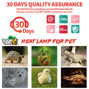 LUCKY HERP Reptile Heat Lamp - 100W Ceramic Heat Emitter Reptile Heat Lamp Bulbs (1 Pack), No Light Ceramic Heat Bulb, Heat Lamp for Reptiles Amphibian Chicken Pet Brooder Coop Lizard Turtle
