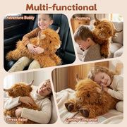 25" | 4.5 Pounds Highland Cow Weighted Stuffed Animals for Kid Adult, Microwavable Stuffed Animal Unscented, Cute Coolable Heatable Weighted Plush Warm Gifts for Christmas Birthday, Large Highland Cow