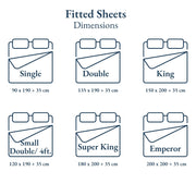 Fitted Sheet Double 135x190-2 Pack - Pre-Washed, Deep Pocket 14" - Charcoal | Bottom Sheet, Soft Brushed, Machine Washable, Shrink Resistant, Breathable, Easy Care, Hotel Quality, OEKO-TEX
