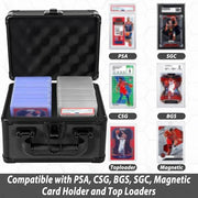 Graded Card Case, Trading Card Storage Box for Sports Cards Slab Holder