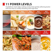Toshiba 23L Black Mirror Digital Grill Microwave, 900W Countertop Microwave with 1000W Grill, Combination Cooking with 11 Power Levels, Auto Menus, Chef Defrost, Timer, Mirrored Front, MW3-EG23PFI(MB)