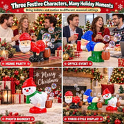 Farting Santa Bubble Blower | Santa Farting Bubble Machine | Santa Claus Snowman Bubble Butt Blower with Light Music | Interactive Party Stocking Stuffer Prank Gift