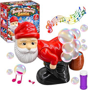 Farting Santa Bubble Blower | Santa Farting Bubble Machine | Santa Claus Snowman Bubble Butt Blower with Light Music | Interactive Party Stocking Stuffer Prank Gift