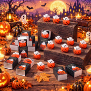 60 Sets Halloween Party Favors Ghost in Pumpkin Gifts Stuffers for Adults | Ghost in Pumpkin Stress Balls with Boxes, Bulk Halloween Trinkets, Office Classroom Prizes, for Coworkers Friends Students