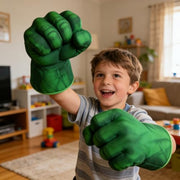 NuGeriAZ Superhero Hands for Kids Smash Punches Gloves Toy Children's Plush Boxing Glove Set Kids Cosplay Costumes for Boy Christmas Birthday Gift(Green A)