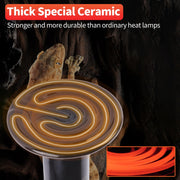 LUCKY HERP Reptile Heat Lamp - 100W Ceramic Heat Emitter Reptile Heat Lamp Bulbs (1 Pack), No Light Ceramic Heat Bulb, Heat Lamp for Reptiles Amphibian Chicken Pet Brooder Coop Lizard Turtle
