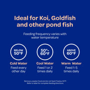 Kaytee Koi's Choice Floating Fish Food for Koi, Goldfish & Pond Fish | Supports growth. Fish food pellets for all seasons. 35% protein, fish meal first, highly digestible koi food