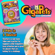 Giga Pets Interactive Digital Pet Toy, Boys & Girls, Compukitty, Ages 6+ | Virtual Pets for Boys and Girls Toy, 600+ Animations, App-Free Activities for Travel and Nostalgic 90s-Inspired Gifting