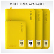 Vault X 9 Pocket Zip Trading Card Binder 360 Cards Exo-Tec (Yellow) | Holds 360 standard-size TCG cards in 20 side-loading 9-pocket pages. Padded, water-resistant Exo-Tec cover.