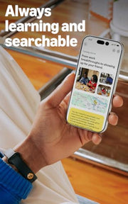 Bee Frontier (all-new), Wearable Personal AI that grows with you, confidential by design, transforms conversations into actionable summaries, 7-day battery, IP67 Rated, Onyx