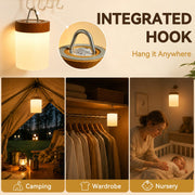 Auxmir Night Light, 3000mAh Rechargeable, Touch Dimmable LED Bedside Lamp