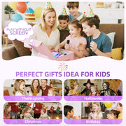 Kinglucky Mini Karaoke Machine for Kids, Top Birthday Gift for Girls Ages 3-12 Years Old, Kids' Personal Video Players Accessories with 2 Mics Singing Present Toy Purple