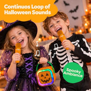 Move2Play, Halloween Karaoke Machine for Kids | Includes Spooky Songs | 2 Microphones | Connect with Bluetooth for 3, 4, 5, 6, 7+ Year Olds | Toy for Girls & Boys | Halloween