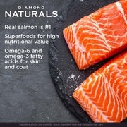 Diamond Naturals Skin & Coat Puppy, Adult & Senior Dry Dog Food Salmon 30lb | Real Salmon & Potato | Omega Fatty Acids Help Support Healthy Skin & Shiny Coat | Guaranteed Probiotics & Superfoods