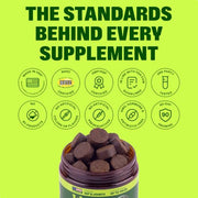 Wuffes Advanced Hip & Joint Chews for Large Breed Dogs, Vet Recommended, Glucosamine, Chondroitin, MSM, Green-Lipped Mussel, Hyaluronic Acid & Omega-3s. Supports Mobility & Flexibility. 30 Pork Chews