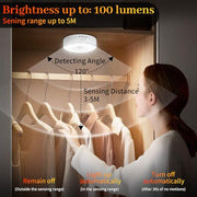 daphomeu Motion Sensor Lights Indoor,6 Pack Wireless USB Rechargeable Cupboard Lights,Stick on Wall Night Light,Battery Operated for Stair Wardrobe Corridors Closet Under Cabinet Kitchen Puck Lights