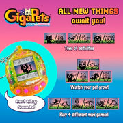Giga Pets Interactive Digital Pet Toy, Boys & Girls, Compukitty, Ages 6+ | Virtual Pets for Boys and Girls Toy, 600+ Animations, App-Free Activities for Travel and Nostalgic 90s-Inspired Gifting