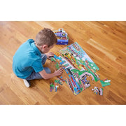 Crocodile Creek 36-Piece Jigsaw Floor Puzzle - Fun Floor Puzzles for Kids Ages 3-5 - Heavy-Duty Shaped Box for Storage - All Aboard - 24" W x 18" H Finished