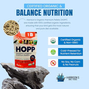 Harrison's Organic Premium Pellets HOPP - Certified Organic, Non-GMO, 1lb