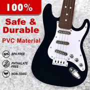 16 inch Guitar Musical Instrument Toy for Kids Boys Girls, 4 Strings Mini Guitar with Strap for Toddlers/ Beginner/ Children (Black)