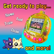 Giga Pets Interactive Digital Pet Toy, Boys & Girls, Compukitty, Ages 6+ | Virtual Pets for Boys and Girls Toy, 600+ Animations, App-Free Activities for Travel and Nostalgic 90s-Inspired Gifting